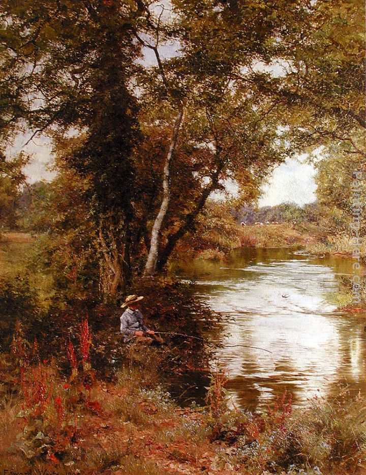 Fishing painting - Edward Wilkins Waite Fishing art painting